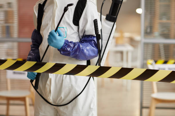 Professional Sewage Cleanup technician working in Winchester, IN